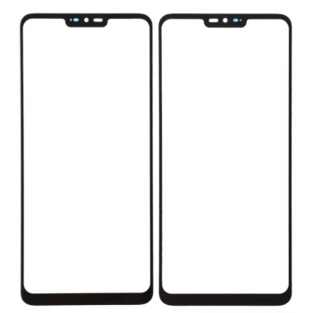 Стекло дисплея (для переклейки) для LG G710 G7 ThinQ/Q850/Q925, черное, оригинал (Китай) с олеофобным покрытием, с OCA-пленкой 