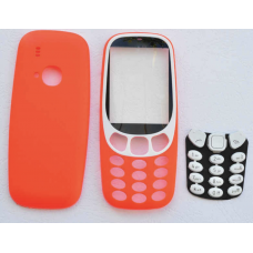Корпус для Nokia 3310 Dual Sim (2017) TA-1030, красный, Warm Red (Glossy)