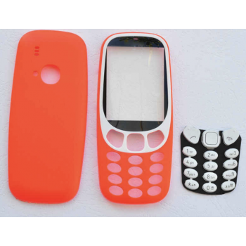 Корпус для Nokia 3310 Dual Sim (2017) TA-1030, красный, Warm Red (Glossy)