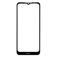 Скло дисплея Nokia C21 Plus чорне, з OCA-плівкою