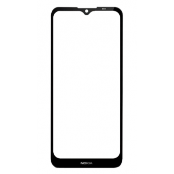 Скло дисплея Nokia C21 Plus чорне, з OCA-плівкою