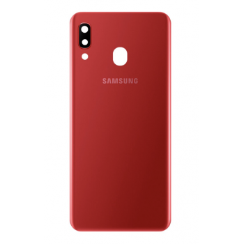 Задняя крышка для Samsung A205 Galaxy A20 2019, красная, оригинал 