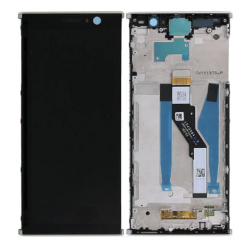 Дисплей (экран) для Sony H4413 Xperia XA2 Plus/H4493 + тачскрин, черный, с передней панелью золотистого цвета,