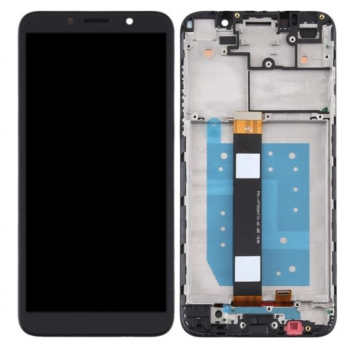 Дисплей (экран) для Motorola XT2029 Moto E6 Play + тачскрин, черный, с передней панелью