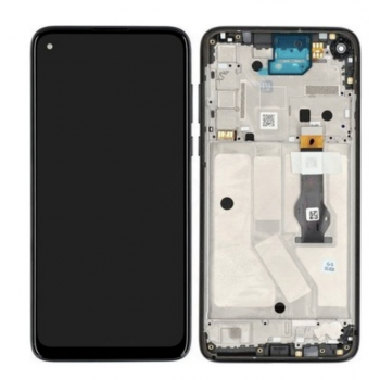 Дисплей (экран) для Motorola XT2041 Moto G8 Power + тачскрин, черный, оригинал (Китай) с передней панелью