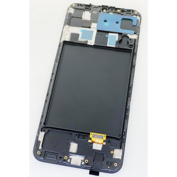 Дисплей (экран) для Samsung A205F Galaxy A20 2019 + тачскрин, черный, OLED, копия хорошего качества, с передней панелью