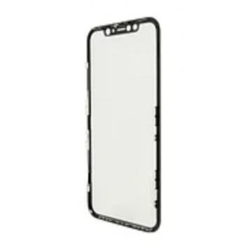 Стекло дисплея для iPhone XR, черное, с рамкой, с OCA-пленкой