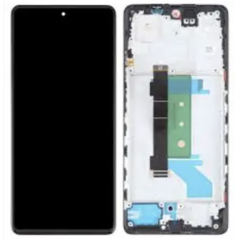 Дисплей (екран) для Xiaomi Redmi Note 11 Pro+ 5G чорний, OLED, з рамкою синього кольору, Star Blue