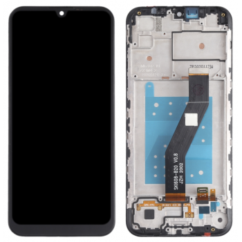 Дисплей (экран) для Motorola XT2053-1-2-3 Moto E6s 2020 + тачскрин, черный, оригинал (Китай) с передней панелью