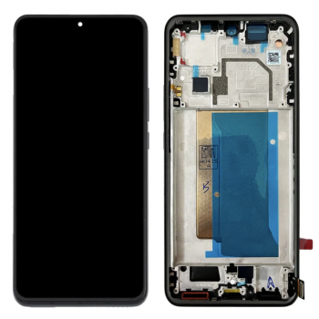 Дисплей Xiaomi 13T/13T Pro, чорний, Amoled, оригінал PRC переклеєне скло, з передньою панеллю