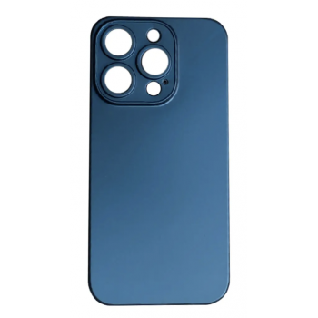 Задня кришка iPhone 15 Pro, синя, Blue Titanium, з великими отворами під вікна камер, оригінал PRC
