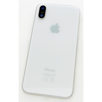 Корпус для для iPhone X, серебристый, копия хорошего качества