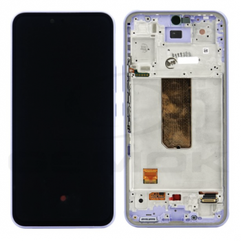 Дисплей (екран) для Samsung A546 Galaxy A54 5G, чорний, OLED, з передньою панеллю фіолетового кольору, Violet