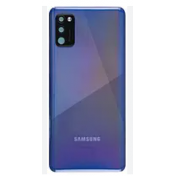 Задня кришка Samsung A415 Galaxy A41, синя, Prism Crush Blue, оригінал PRC + скло камери