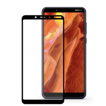 Защитное стекло для Nokia 3.1 Plus Dual Sim/Nokia X3, 3D, черное