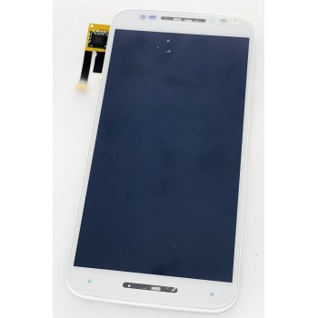 Дисплей (экран) для Motorola XT1570 Moto X Style/XT1572/XT1575 + тачскрин, белый, с передней панелью