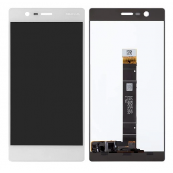 Дисплей (экран) для Nokia 3 TA-1020/Dual Sim TA-1032 + тачскрин, белый, оригинал
