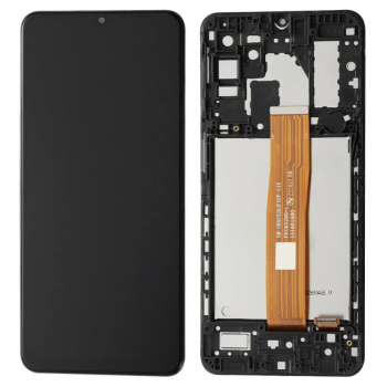 Дисплей (экран) для Samsung A127F Galaxy A12 2021/A125F/M127F + тачскрин, черный, хорошего качества, с передней панелью, SM-A127F BV065WBM-L0A-8K02_R0