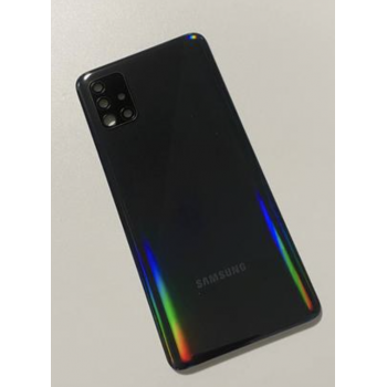 Задняя крышка для Samsung A515F Galaxy A51 2020, черная, Prism Crush Black, оригинал 