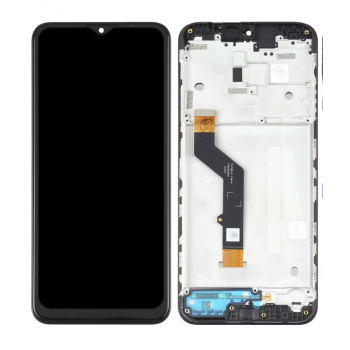 Дисплей (экран) для Motorola XT2081-1 Moto E7 Plus + тачскрин, черный,  с передней панелью