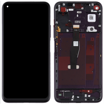 Дисплей (екран) для Honor 20 Pro, чорний, з передньою панеллю фіолетового кольору, Phantom Black