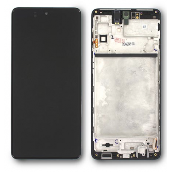 Дисплей (екран) для Samsung M515 Galaxy M51, чорний, TFT (In-Cell) з передньою панеллю