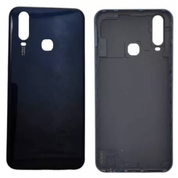 Задня кришка для Vivo Y15 чорна + скло камери