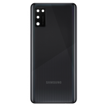 Задня кришка Samsung A415 Galaxy A41, чорна, Prism Crush Black, оригінал PRC + скло камери
