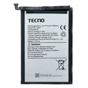 Акумулятор (батарея) для BL-49ST, Tecno Spark 10 /Spark 10C /Spark 10 Pro /Spark 20 /Spark 20C, 5000mAh, оригінал PRC