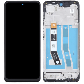 Дисплей (екран) для Motorola XT2343 Moto G54, чорний, оригінал PRC, з передньою панеллю