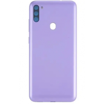 Задняя крышка для Samsung M115F Galaxy M11, фиолетовая, Violet, оригинал (Китай) + стекло камеры 