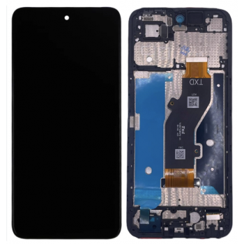 Дисплей для Tecno Spark Go 1 KL4 чорний, оригінал PRC, з рамкою