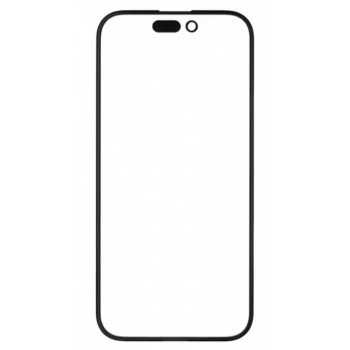 Скло корпусу для iPhone 15, чорне, з OCA-плівкою, оригінал PRC G+OCA PRo