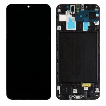 Дисплей (экран) для Samsung A305F Galaxy A30 2019 + тачскрин, черный, OLED, копия хорошего качества, с передней панелью