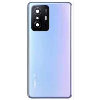 Задняя крышка для Xiaomi 11T/11T Pro, голубая, Celestial Blue, оригинал (Китай) + стекло камеры 