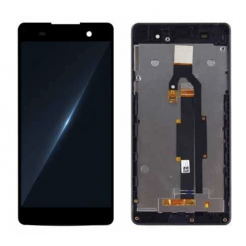 Дисплей (экран) для Sony F3311 Xperia E5/F3313 + тачскрин, черный, Graphite Black, с передней панелью