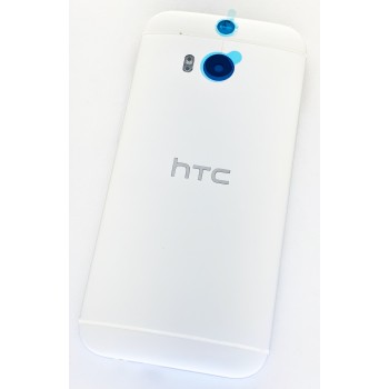 Задняя крышка для HTC One M8, серебристая, оригинал 