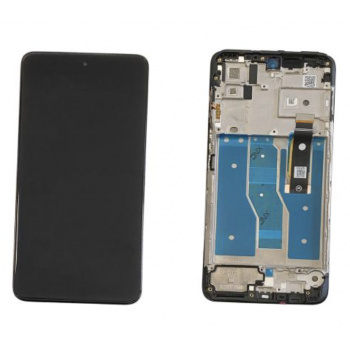 Дисплей (экран) для Motorola XT2221 Moto G52/XT2225 Moto G82/Moto G71S + тачскрин, черный, Amoled, оригинал (Китай), с передней панелью 
