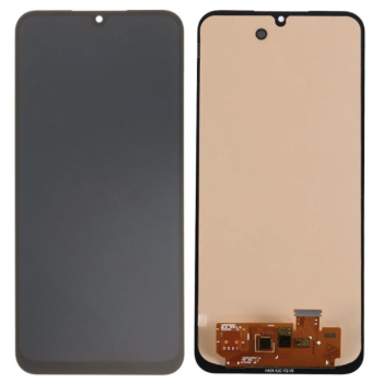 Дисплей (екран) для Samsung A245 Galaxy A24 4G, чорний, OLED, з широкою рамкою