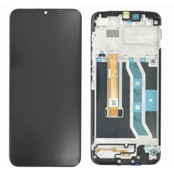 Дисплей (экран) для Realme C11 /С12/С15/Narzo 30A + touchscreen, черный, с передней панелью, версия 4, p/n : HM0652AIJC06-FPC1-02 