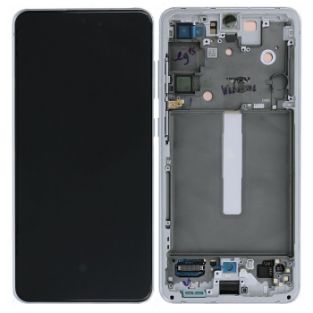 Дисплей (екран) для Samsung G990 Galaxy S21 FE 5G чорний, OLED, з рамкою сірого кольору, Graphite
