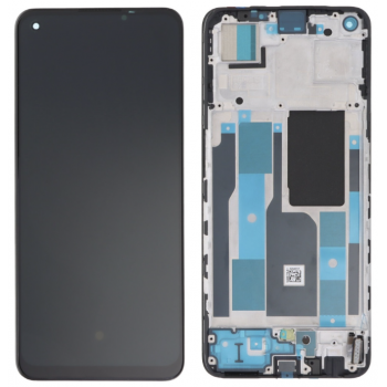 Дисплей (екран) для Realme 9 Pro Plus, чорний, OLED з передньою панеллю