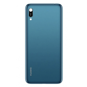 Задняя крышка Huawei Y6 Pro 2019, синяя, Sapphire Blue, оригинал (Китай) + стекло камеры 