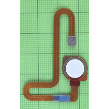 Шлейф для Xiaomi Redmi Note 8 , с сканером отпечатка пальца, белого цвета