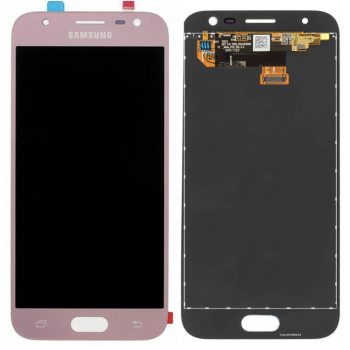 Дисплей (экран) для Samsung J330F Galaxy J3 (2017) + тачскрин, розовый, оригинал, переклеено стекло