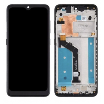 Дисплей (экран) для Nokia 6.2/7.2 + тачскрин, черный, с передней панелью, Charcoal Black, оригинал (Китай)