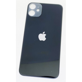 Задняя крышка для iPhone 11, черная, копия высокого качества 