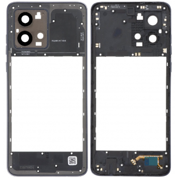 Рамка корпусу для Motorola XT2347 Moto G84 синя, Midnight Blue + скло камери
