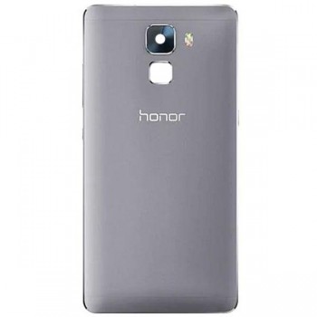 Задняя крышка для Huawei Honor 7 Lite (NEM-L21)/GT3 (NMO L-31), серебристая, с шлейфом сканера отпечатка пальца, оригинал 