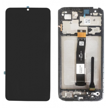 Дисплей Xiaomi Redmi 12C, чорний, оригінал PRC з передньою панеллю